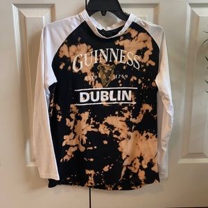 Acid washed long sleeve Guinness shirt